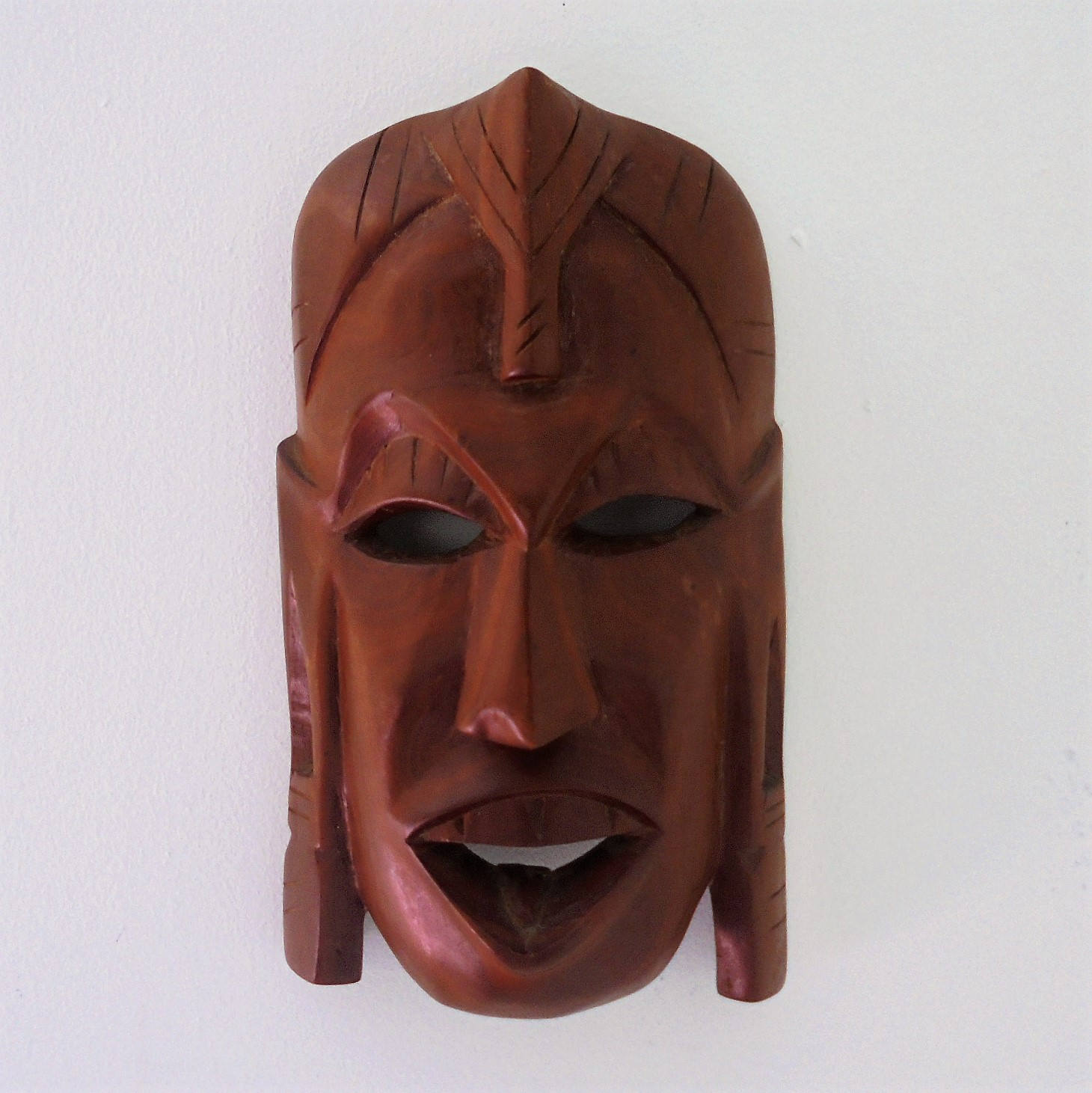 African Hand Carved Wooden Wall Mask made in Kenya.Ethnographic/Tribal