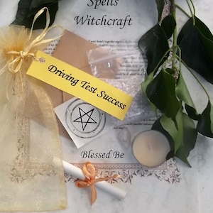 Pass Driving Test Spell Kit Votive Candle Magic Wicca Created by a Witch