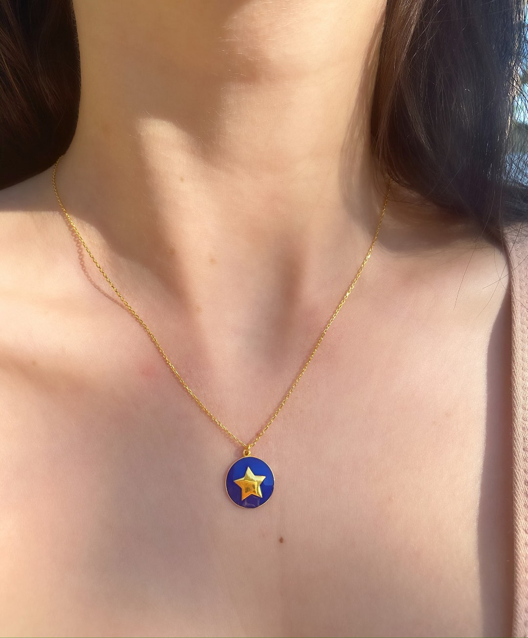 Star Necklace Gold, Star Drop Necklace, Star Necklace Sterling Silver