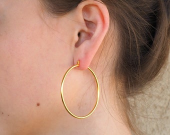 Classic hoop earrings | Gold hoops | Hoop earrings | Simple hoop earrings