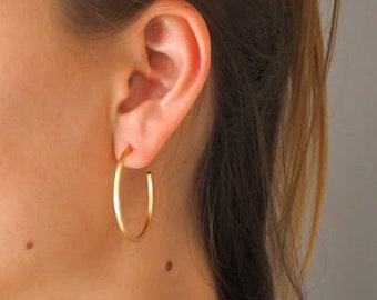 Moon Hoop Earrings | Gold Hoop Earrings | Gold Moon Hoop Earrings | Hoop Earrings