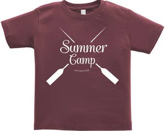 Sommer Camp T-shirt - Sommer T-shirt - Camp T-shirt - jungen-t - Mädchen Kleidung - Camping-t-Shirt - Jungen T-shirt