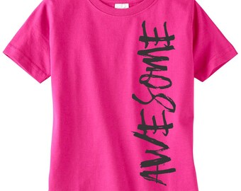 Awesome T-shirt - Awesome Kids - Awesome Clothing - Boys Tee - Girls Tshirt - Captain T-shirt - Boy T-shirt, Boy Clothing, Girl Clothings