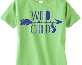 Wild Child T-shirt - Wild T-shirt - Toddler T-shirt - Boys Tee - Girls Tshirt - Wild One T-shirt - Boy T-shirt, Boy Clothing, Girl Clothings