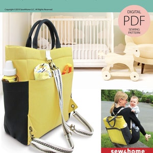Backpack Diaper Bag Digital PDF Sewing Pattern