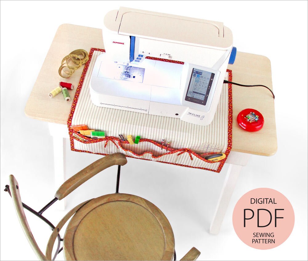 Apron Style Sewing Machine Mat Organizer PDF Sewing Pattern Etsy