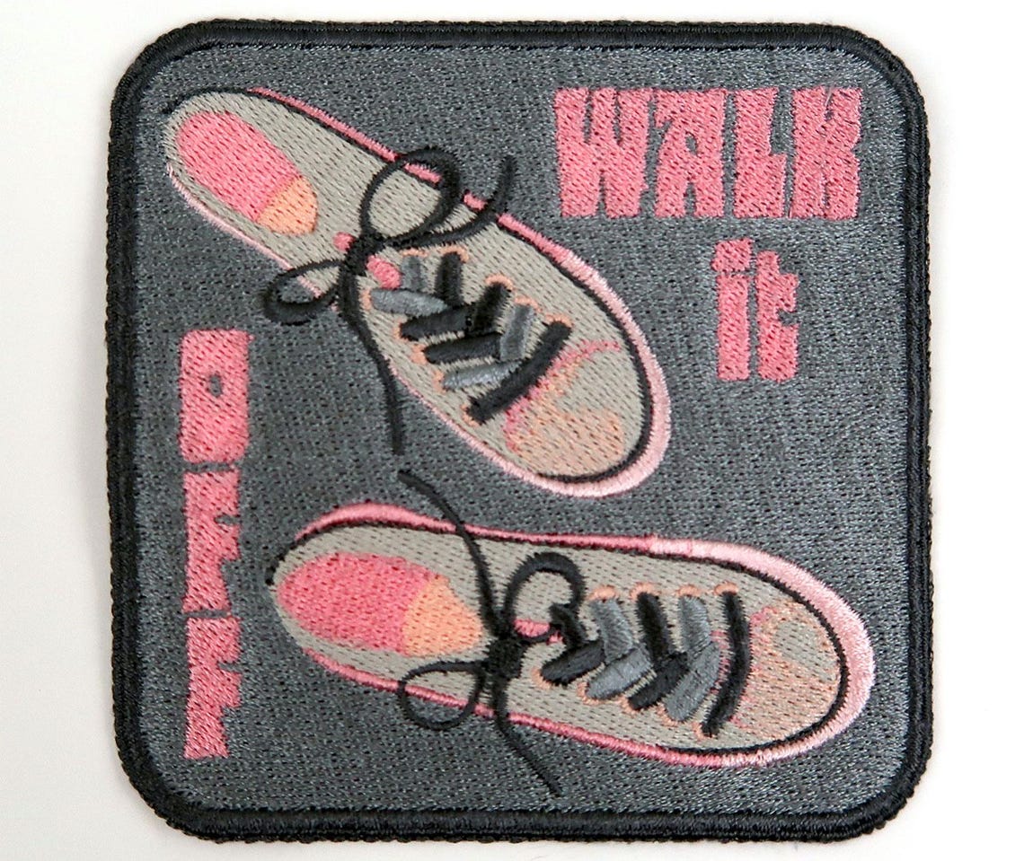 Running Patch Walk It off Patch: Running Shoe Machine Embroidery Design (digital ...
