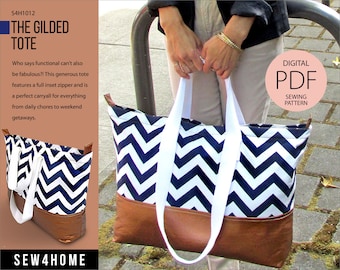 The Gilded Tote Digital PDF Sewing Pattern