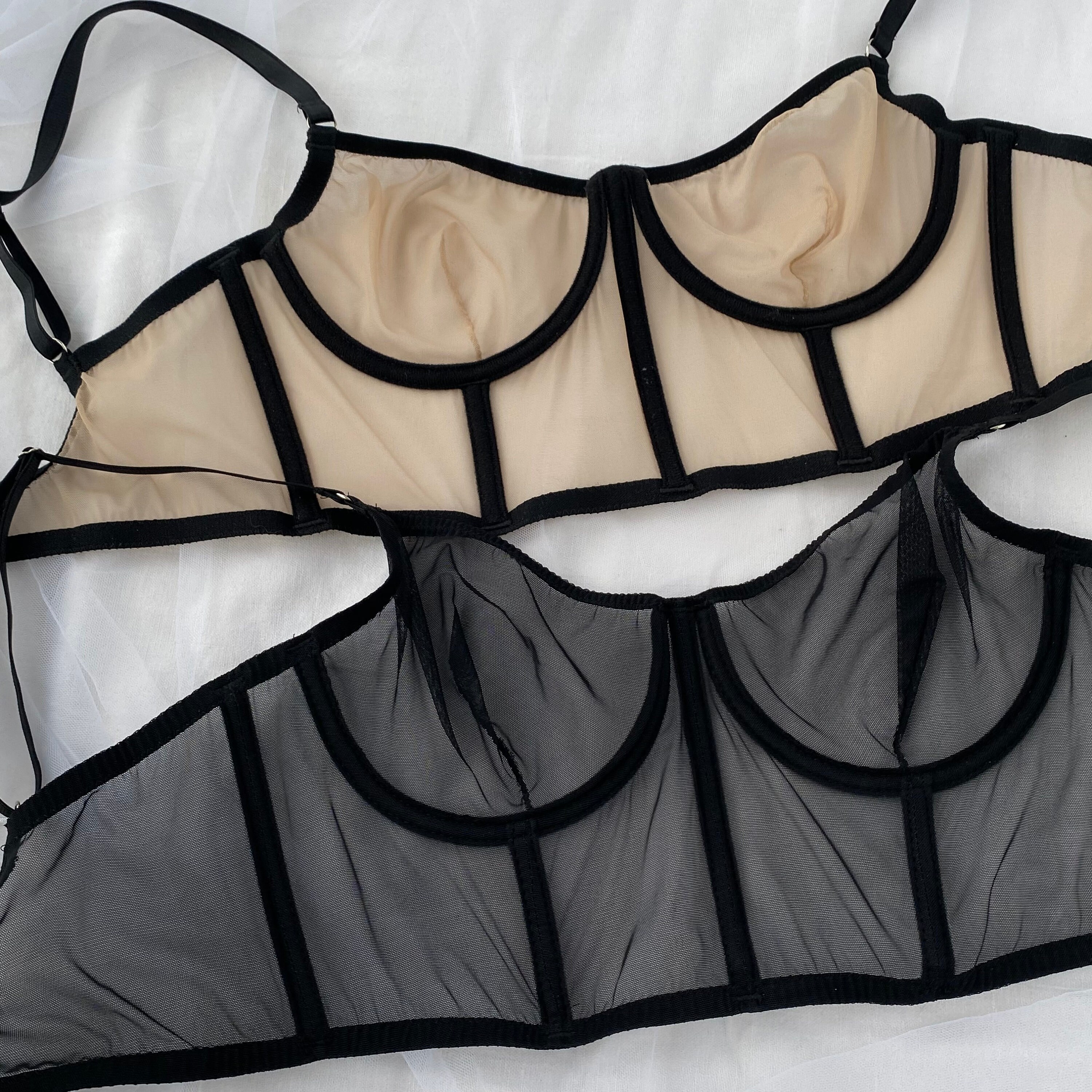 beautiful sexy lingerie / sheer corsage lingerie / erotic lingerie set / gift for woman / gift for wife girlfriend / hot nude black lingerie