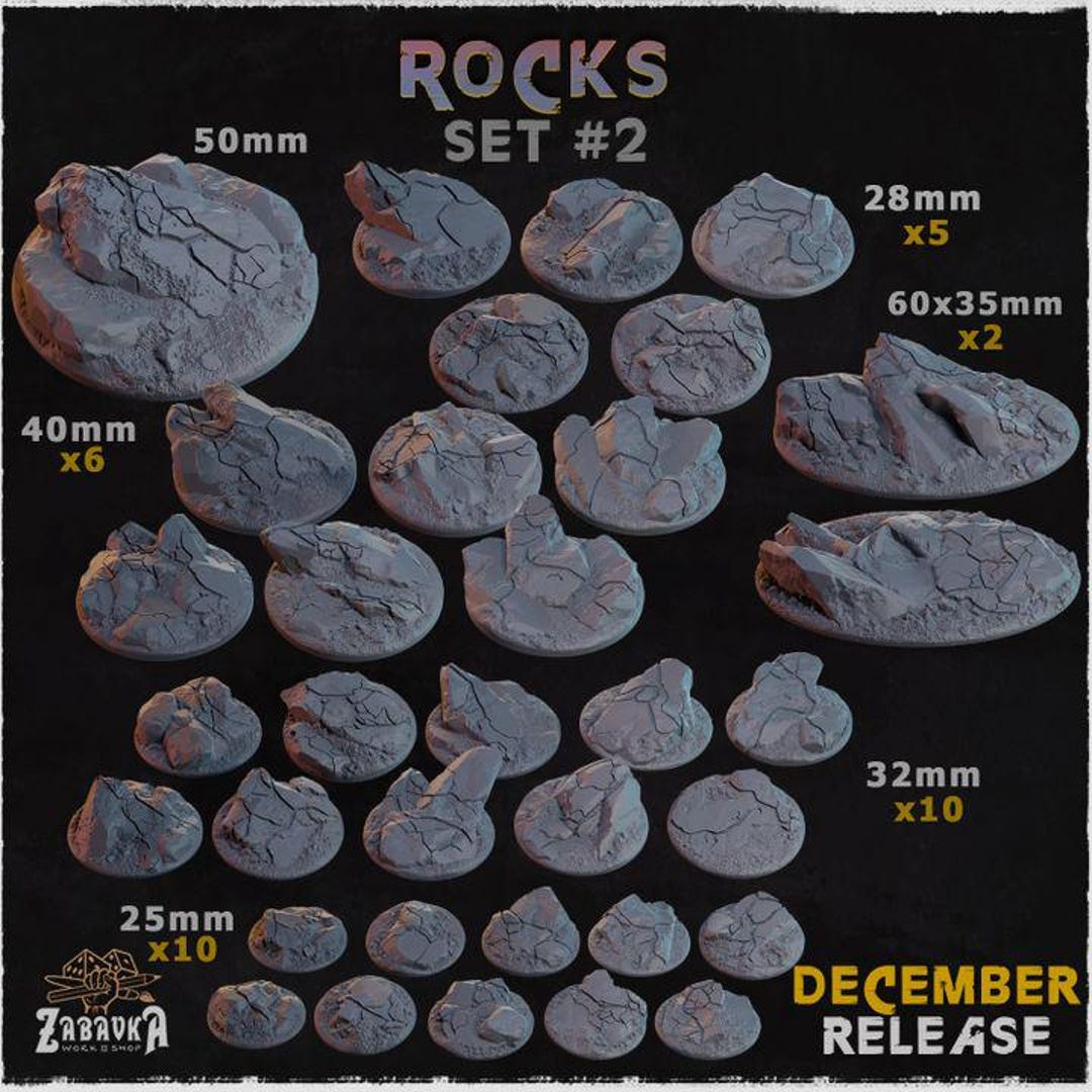 Rocks - Warhammer/aos/miniature Bases - Etsy