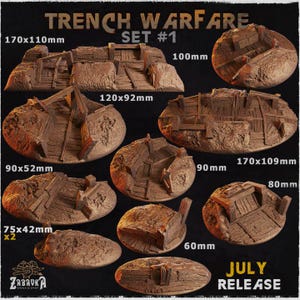 Trench Warfare - Warhammer/AOS/Miniature Bases