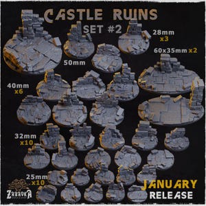 Castle Ruins - Wargaming Bases/Miniature Bases