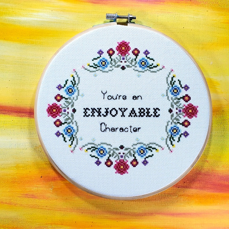 You are an Enjoyable Character Cross Stitch Kit