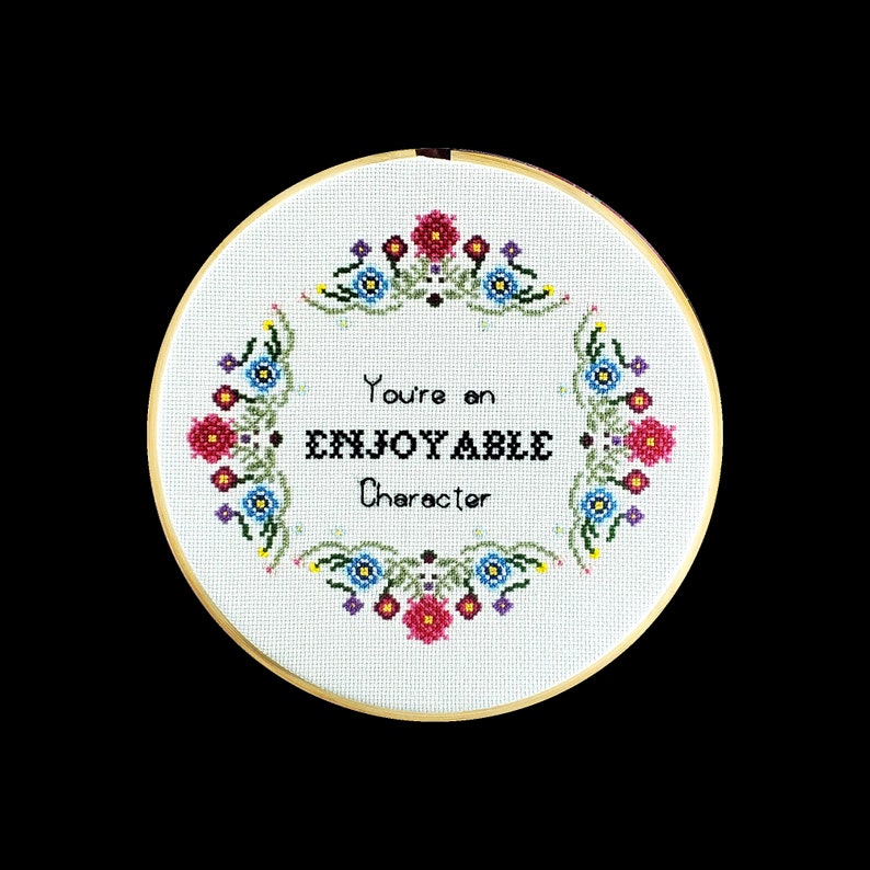 You are an Enjoyable Character Cross Stitch Kit