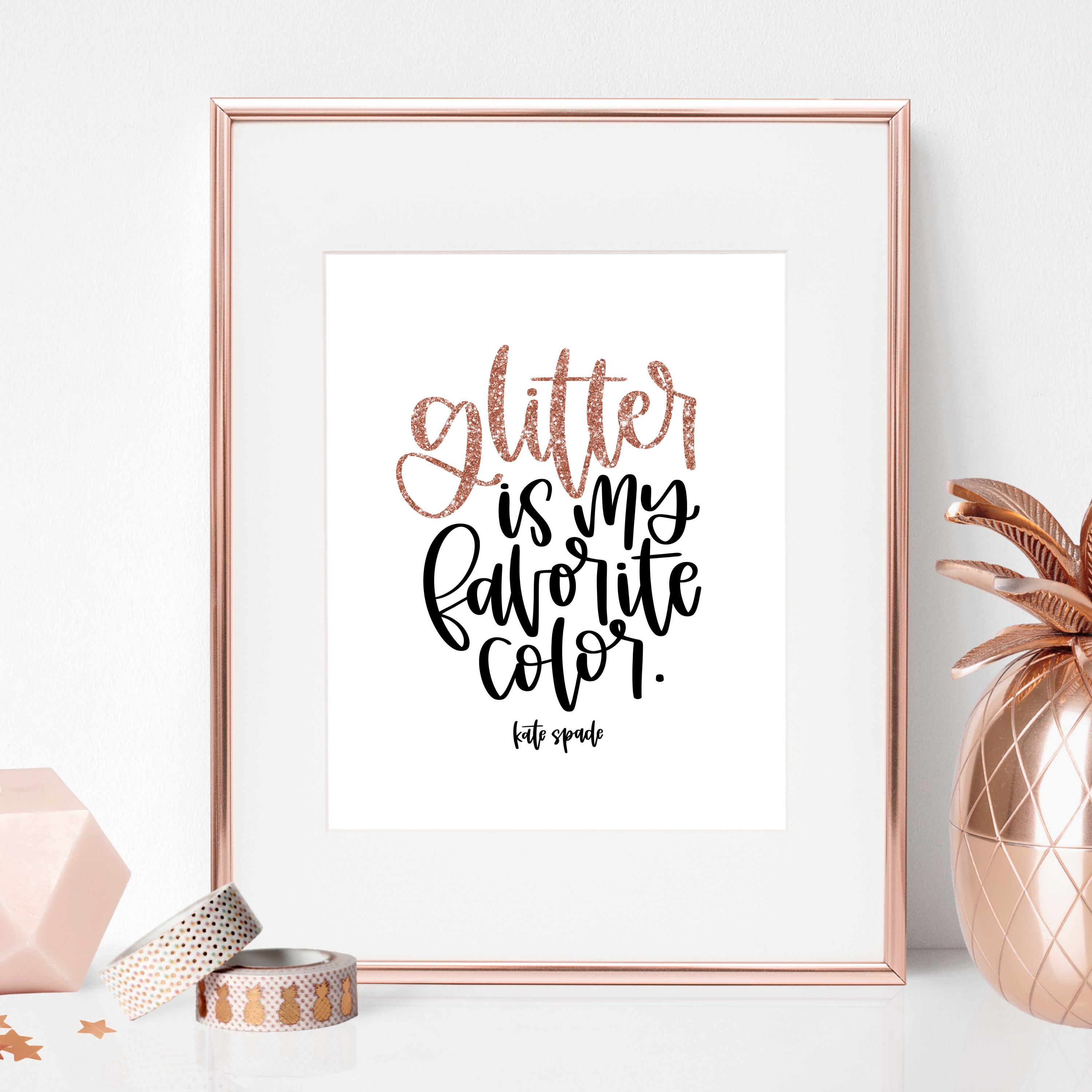Kate Spade Glitter Art Print Wall Art Kate Spade Quotes Etsy