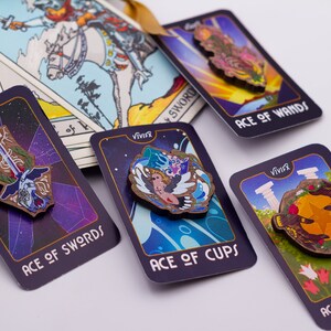 Wooden Minor Arcana Tarot Aces Pins