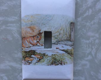 Tale Of Squirrel Nutkin Beatrix Potter Nursery Kids Room Decorative Light Switch Cover