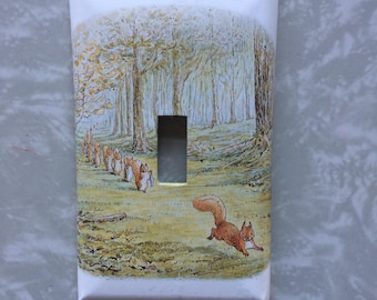 Tale Of Squirrel Nutkin Beatrix Potter Nursery Kids Room Decorative Light Switch Cover