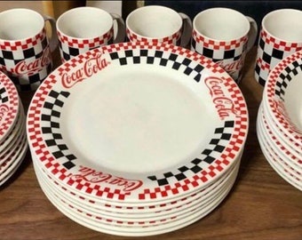 coca cola dish set