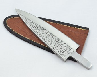 New Fantastic Sgian Dubh Hand Engraved Blank Blade Made in Sheffield England