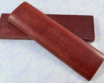 Pair of Burned Red Burlap Canvas Micarta Knife Scales Knife Making Parts Micarta Blanks