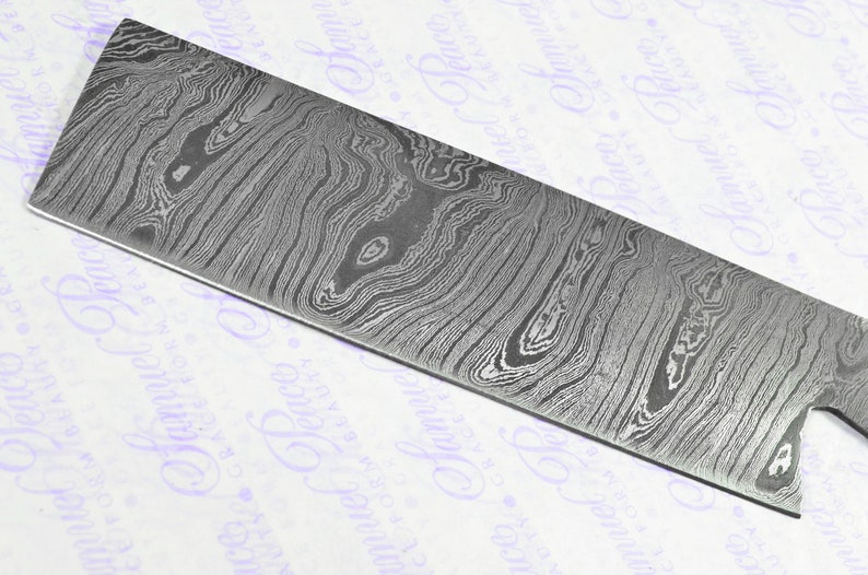 Kitchen Knife Making Kit Fantastic Damascus Steel Cleaver Etsy