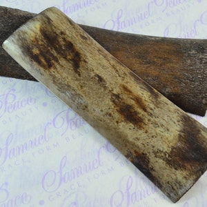 Par de balanças de faca naturais de osso de camelo tingido de preto, peças para fazer peças de balança de osso