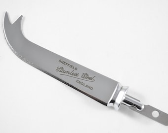 Stamped Sheffield Made Stainless Steel Small Cheese Knife with Bolster