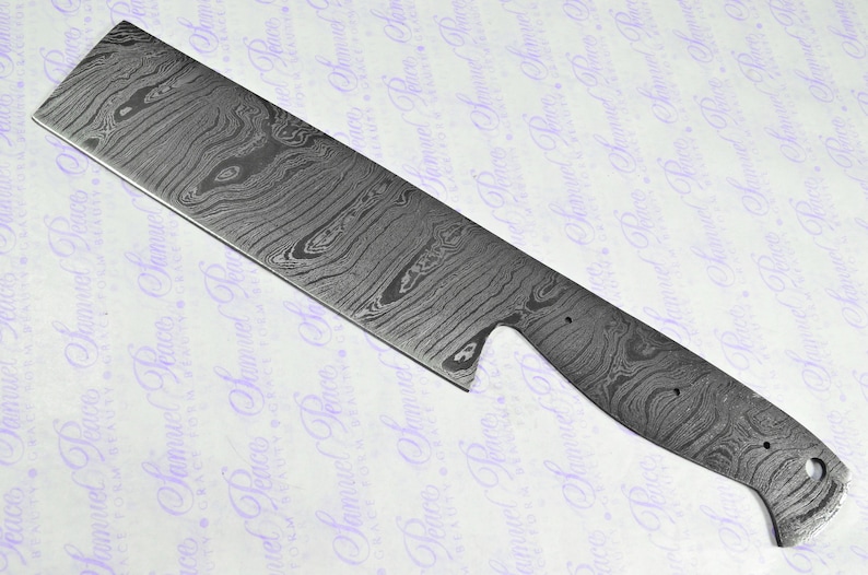 Kitchen Knife Making Kit Fantastic Damascus Steel Cleaver Etsy