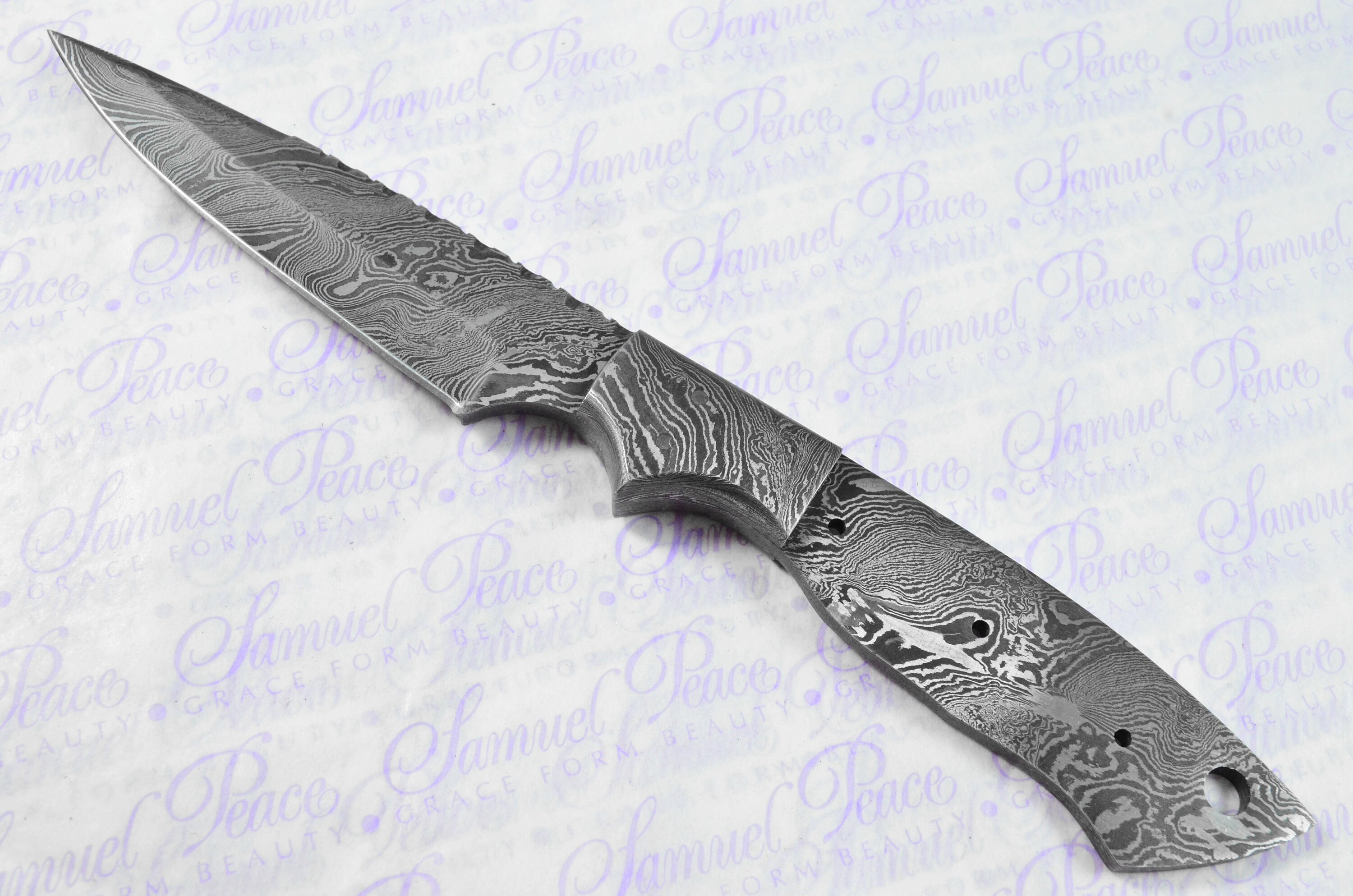 Knife Making Kit Damascus Steel Hunting/Bushcraft Knife Etsy