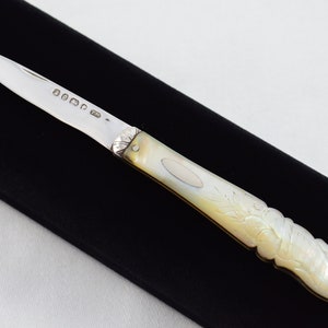 Pristine Silver Bladed Mother Of Pearl Fully Restored Sheffield Made Pen/Pocket Knife 1811