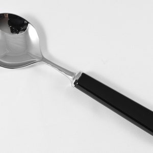 New Fantastic Genuine Black Handle Soup Spoon Made In Sheffield England