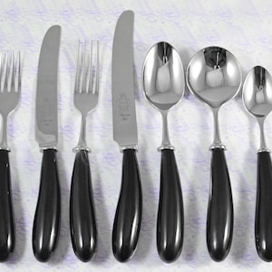 Genuine Water Buffalo Handle 7 Piece Place Setting Made in Sheffield England Stainless Steel Cutlery