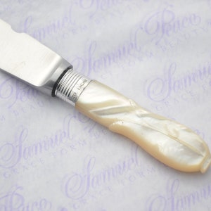 Pristine Hand Carved Mother of Pearl and Silver Letter Opener/paper ...