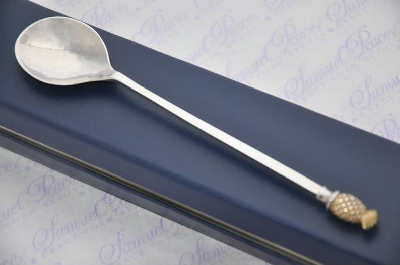 Sterling Silver Large Cocktail Spoon Hallmarked 2021 Made in Etsy