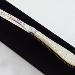 Pristine Silver Bladed Mother Of Pearl  Sheffield Made Pen/Pocket Knife 1895 With Orange Peeler