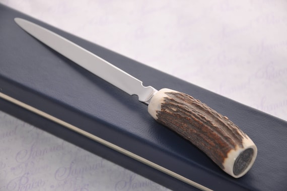 Boxed Genuine Stag//Antler Handle Letter Opener Made In Sheffield England L@@k