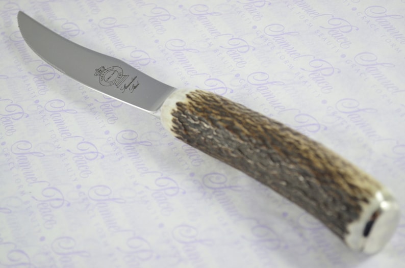 Six Genuine Stag/Antler Handle Steak Knives Boxed Made In Etsy