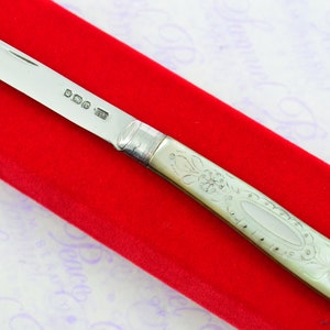 Pristine Silver Bladed Mother Of Pearl Fully Restored Sheffield Made Pen/Pocket Knife 1897