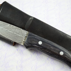 New Fantastic Sheffield Made Damascus Steel Hunting/Bushcraft Knife Micarta Scales Unbelievable l@@k