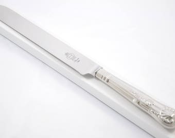 Kings Pattern Stainless Steel Wedding Cake Knife Gift Boxed Made in Sheffield England