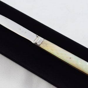Pristine Silver Bladed Mother Of Pearl Fully Restored Sheffield Made Pen/Pocket Knife 1833
