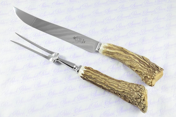 イギリス　アンティークナイフ 鹿の角　バーベキューナイフ イギリス アンティークナイフ 鹿の角 バーベキューナイフ