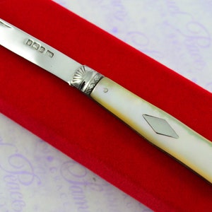 Pristine Silver Bladed Mother Of Pearl Fully Restored Sheffield Made Pen/Pocket Knife 1909