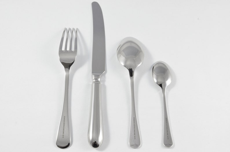 New Old English Pattern 4 Piece place Setting Made in Sheffield England Stainless Steel Cutlery Fantastic image 2