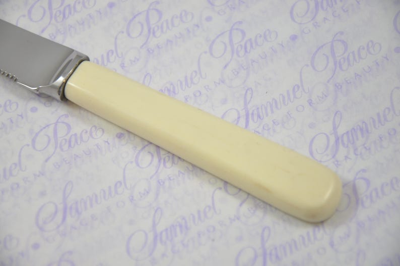 New Fantastic Genuine Cream/white Handle Cheese Knife Made In Sheffield England image 3