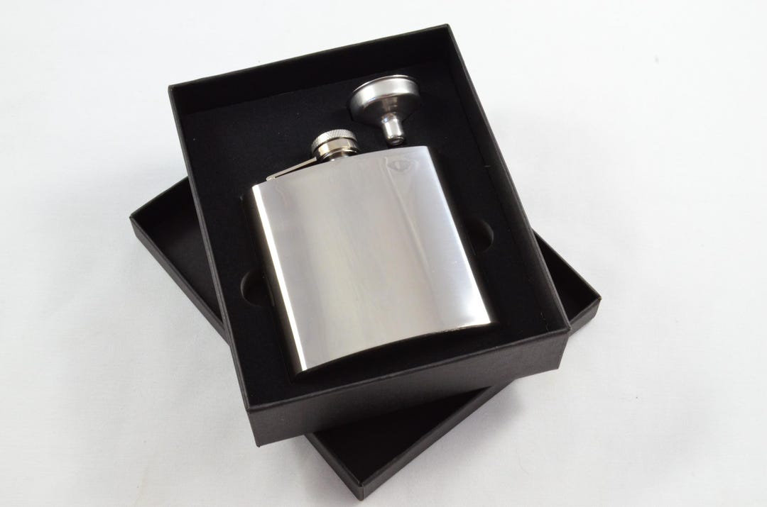 Handmade Stainless Steel Luxury Hip Flask 6oz With Funnel Gift Boxed - Etsy
