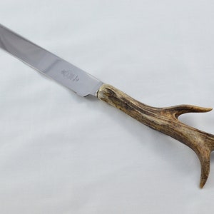 Genuine Roe Deer Stag Horn Antler Handled Wedding Cake Knife Made in Sheffield England