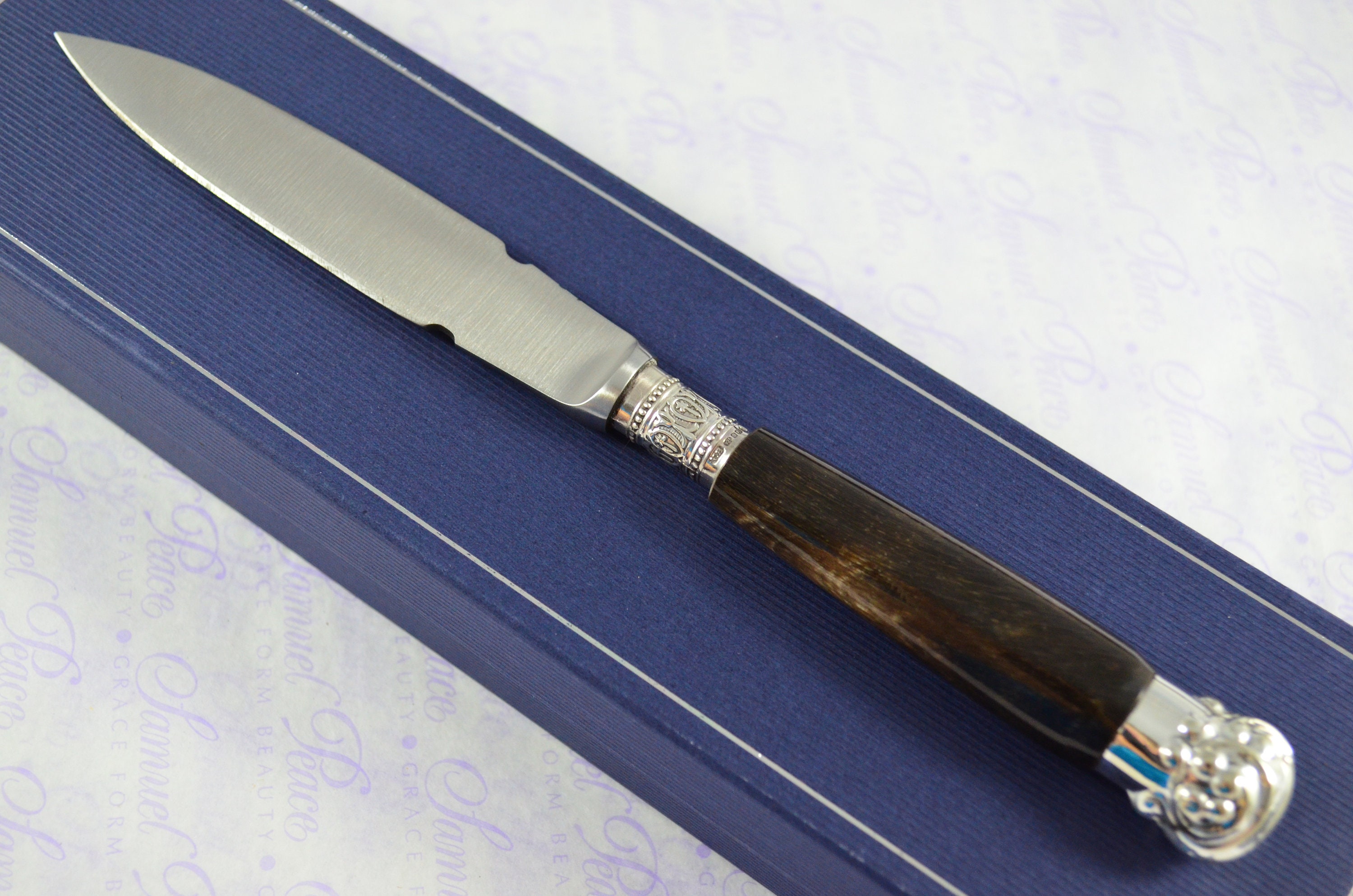 New Genuine Buffalo Handled Letter Opener Silver Cap & Ferrule Etsy