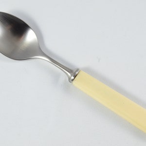 New Fantastic Genuine Cream Handle Tea Spoon Brushed Finish Made In Sheffield England